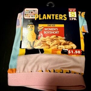 Planters Boyshort Underwear Women S Multicolor NEW Mr Peanut Graphic Print